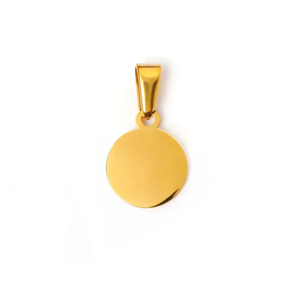 Bold Mini Disc Initial Pendant Collection