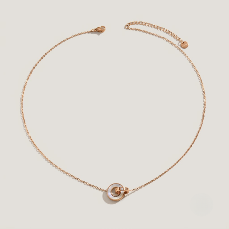 Roma Double Ring Necklace