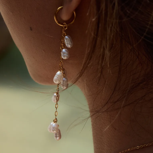 Selene Pearl Cascade Earrings