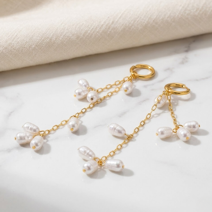 Selene Pearl Cascade Earrings