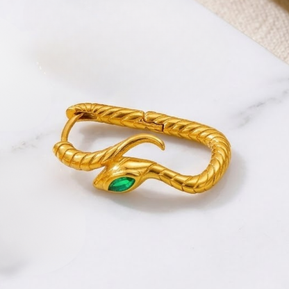 Serpentina Emerald Hoops