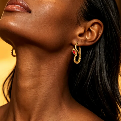 Serpentina Emerald Hoops