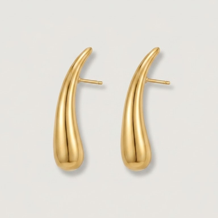 Solenne Sculpted Drop Earrings