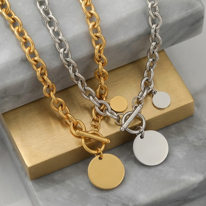 Solis Toggle Medallion Necklace