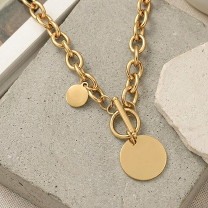 Solis Toggle Medallion Necklace