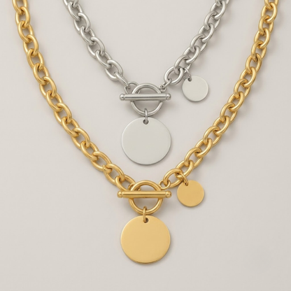 Solis Toggle Medallion Necklace