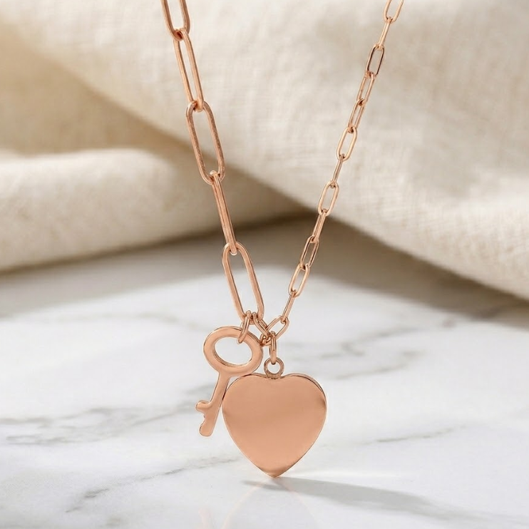 Sovereign Key to My Heart Necklace