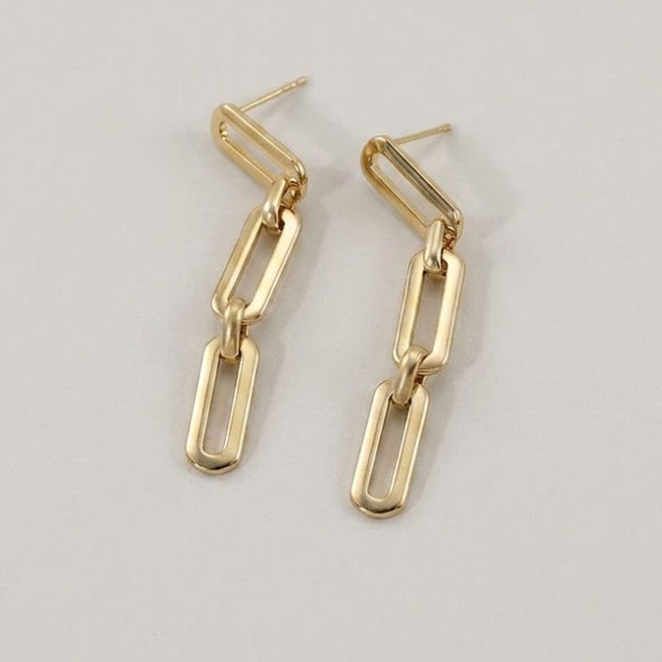 Valence Link Drop Earrings