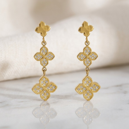Valerisse Clover Drop Earrings
