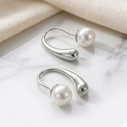 Velora Pearl Arc Earrings
