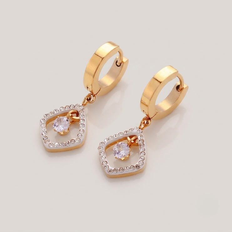 Virelle Crystal Drop Hoops