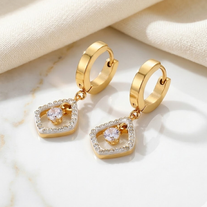 Virelle Crystal Drop Hoops