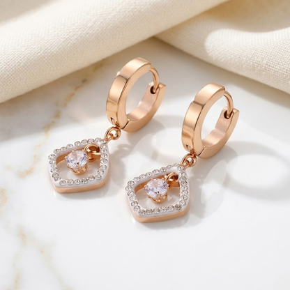 Virelle Crystal Drop Hoops